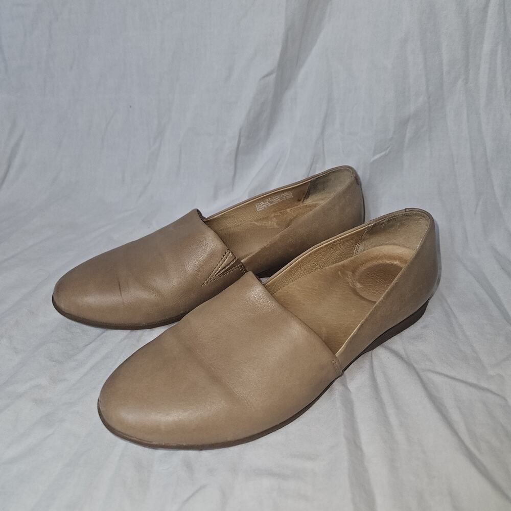 Dansko Womens Larisa Ballet Flats Size 37 Tan Taupe Leather Comfort Shoes